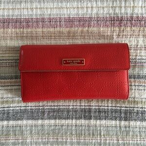 Kate Spade red leather wallet